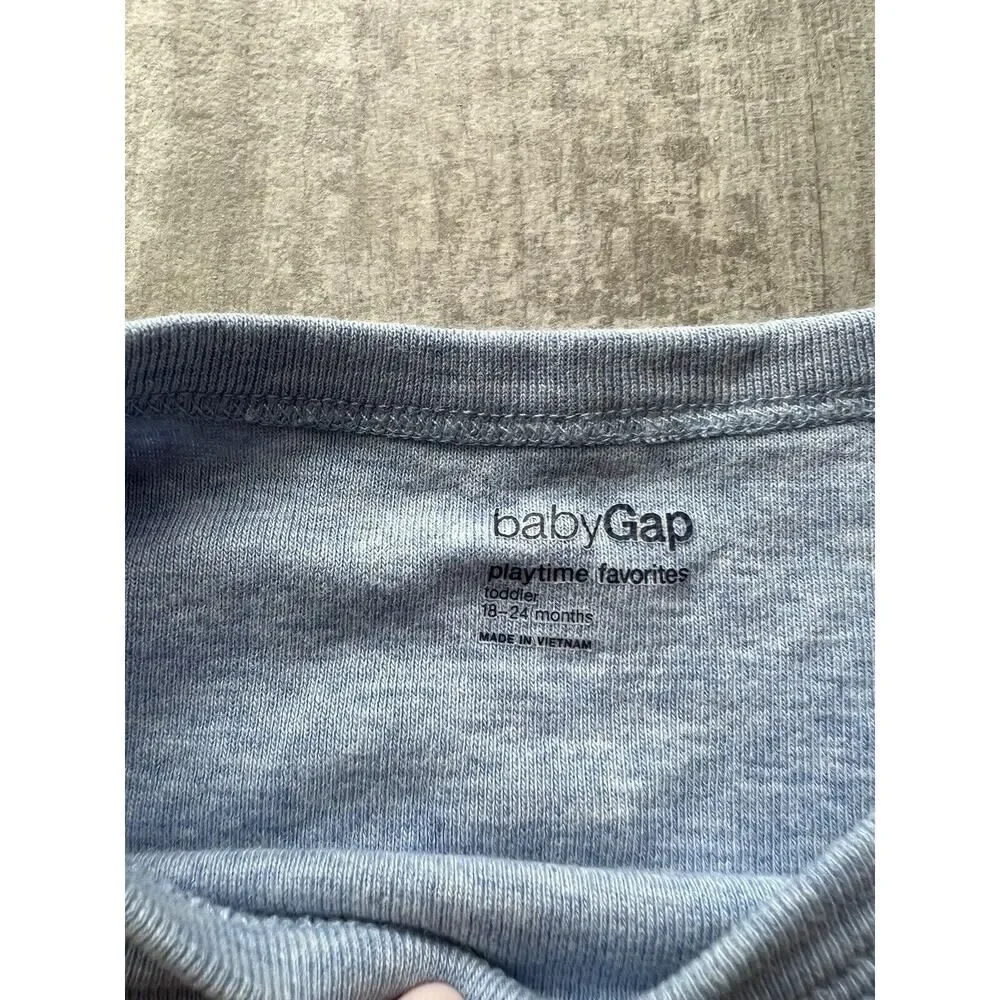 Baby Gap Toddler Boys 2 Piece Outfit Set Casual Shirt & Cargo Shorts 18-24m